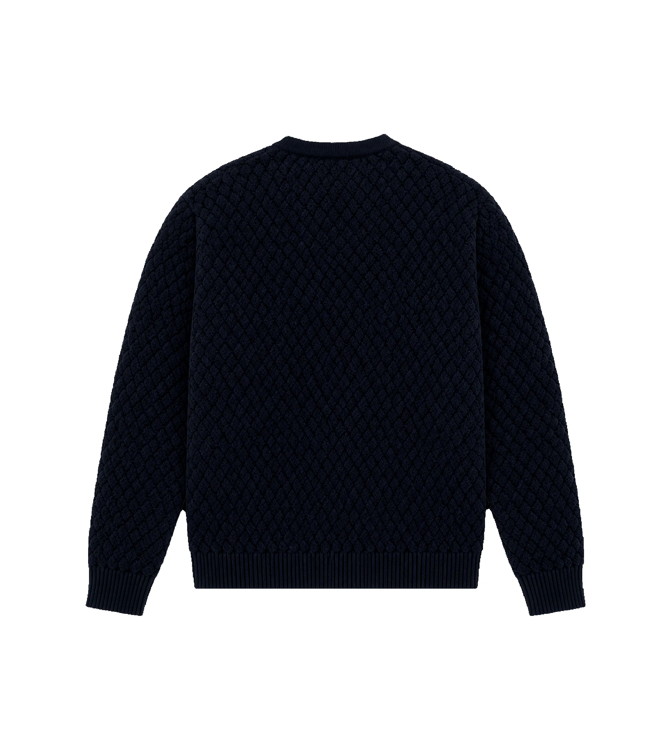 Intrecciato Wool Cardigan in Navy sold by FOUR Amsterdam product image thumbnail 2