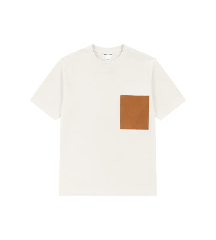 Leather Pocket T-Shirt - White made by Bottega Veneta