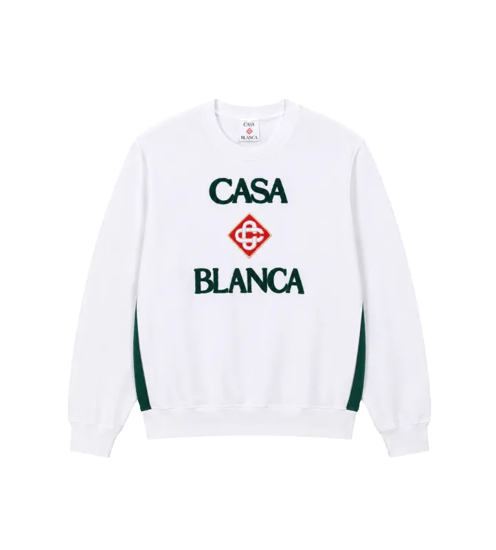 Boucle Logo Embroidered Sweatshirt White made by Casablanca
