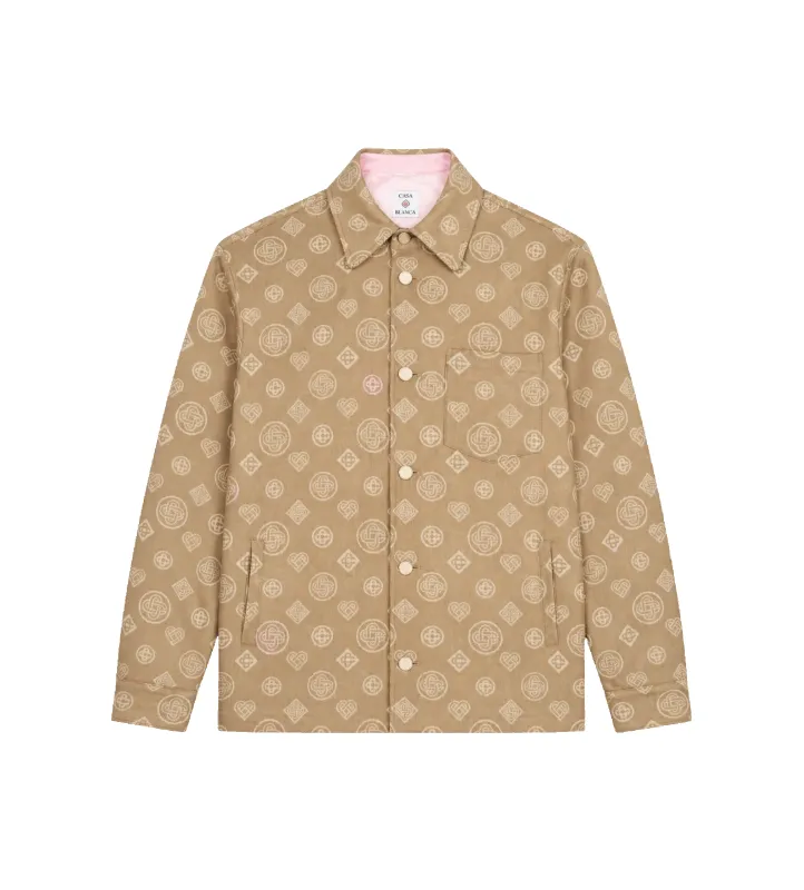 Monogram Wool Overshirt Beige made by Casablanca