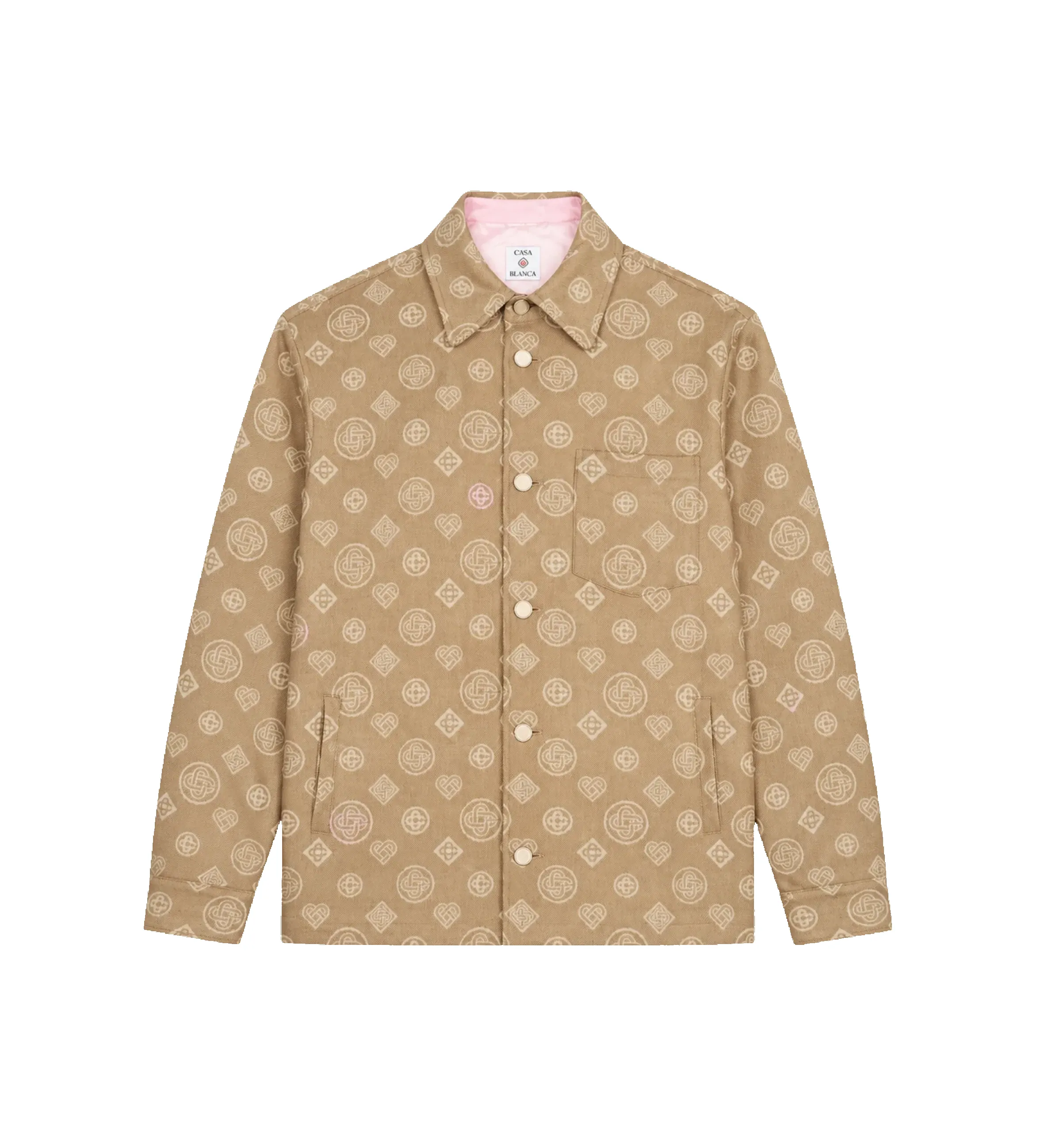 Monogram Wool Overshirt Beige sold by FOUR Amsterdam