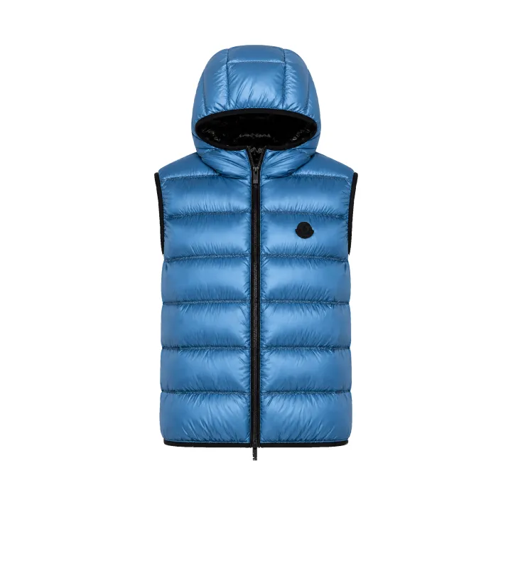 Moncler Panestrel Down Gilet Open Blue made by Moncler