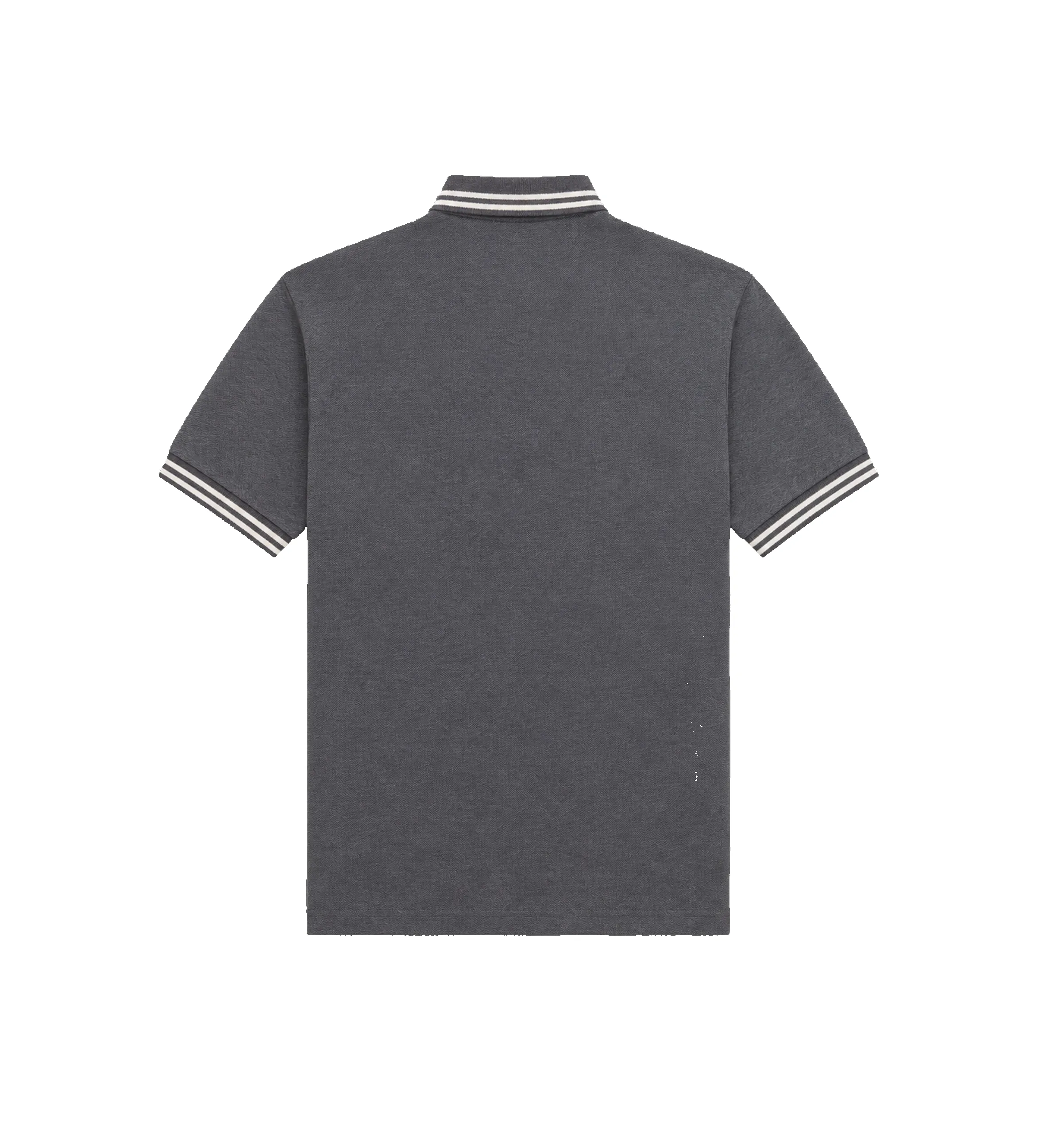 Striped Trim Cotton Piqué Polo Shirt Dark Grey sold by FOUR Amsterdam product image thumbnail 2