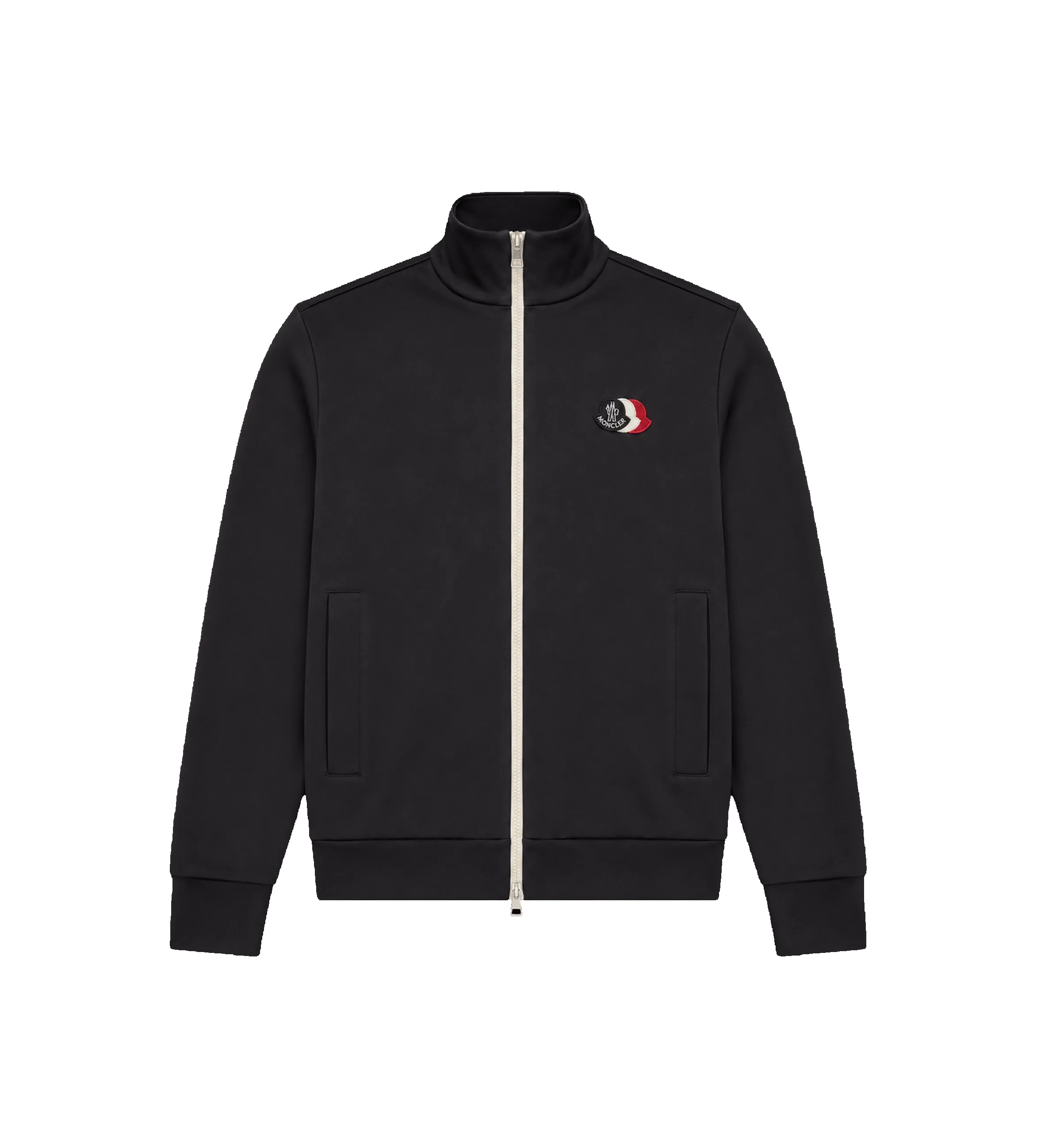 Moncler Logo Zip-Through Sweater Navy sold by FOUR Amsterdam
