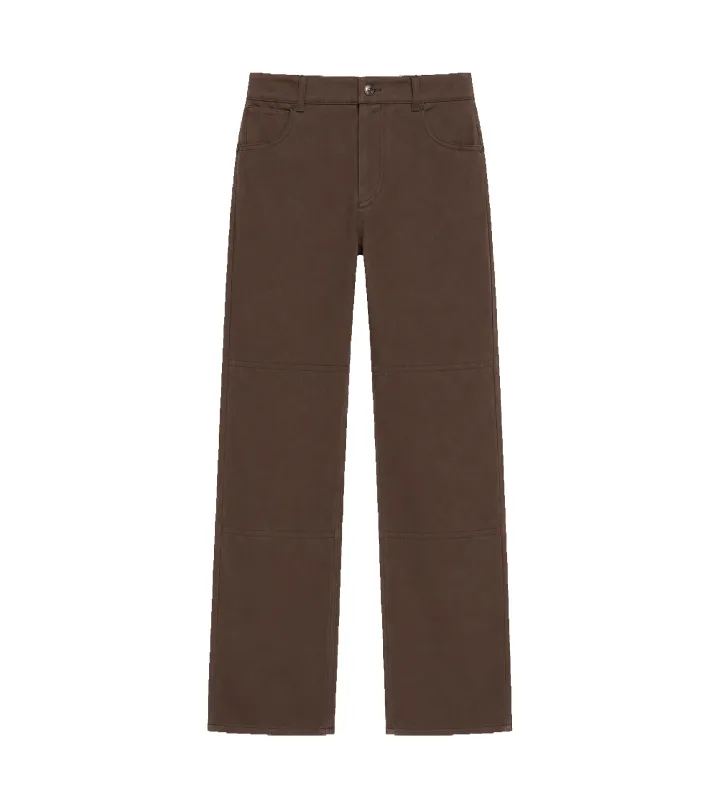 Canvas Cargo Trousers Brown made by Moncler