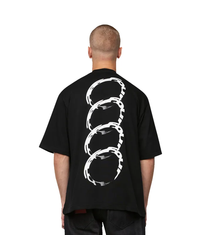 Rotation Boxy T-Shirt Black made by FOUR Amsterdam
