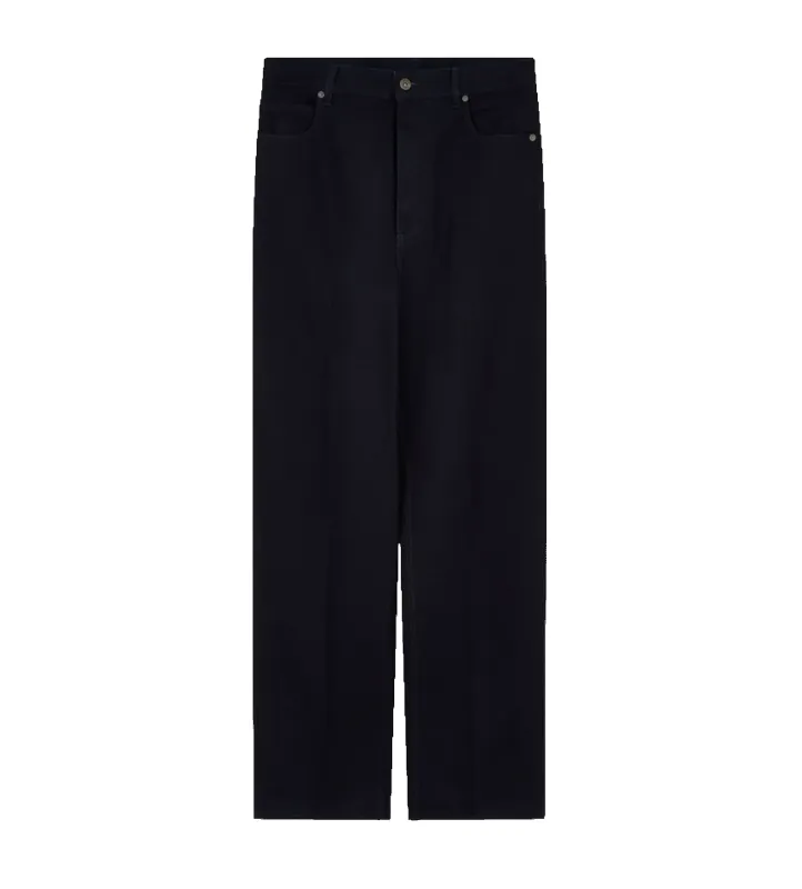 Wide-Leg Jeans Dark Blue Denim made by Bottega Veneta
