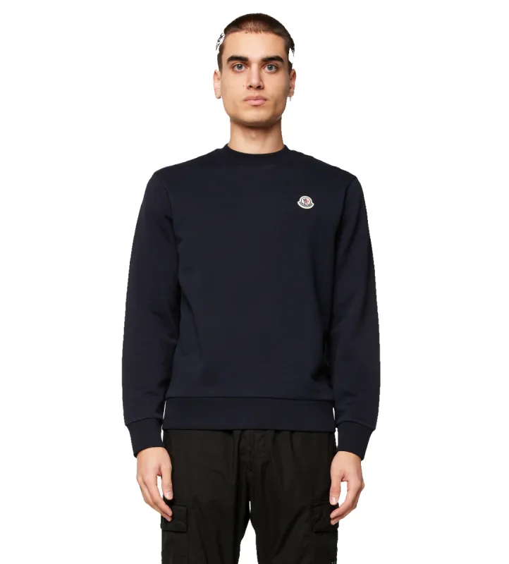 Logo Patch Sweatshirt Navy sold by FOUR Amsterdam