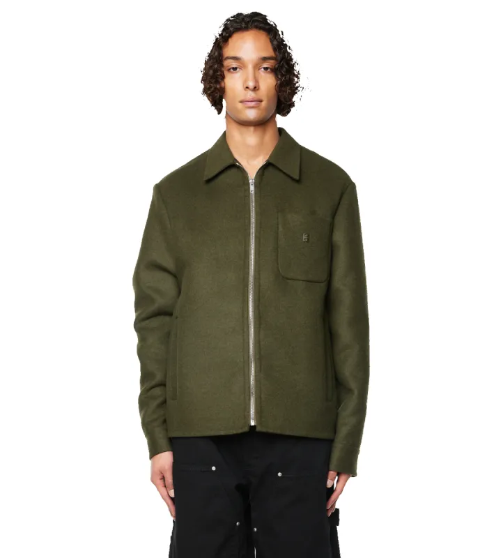 Double Face Wool Jacket Khaki made by Givenchy