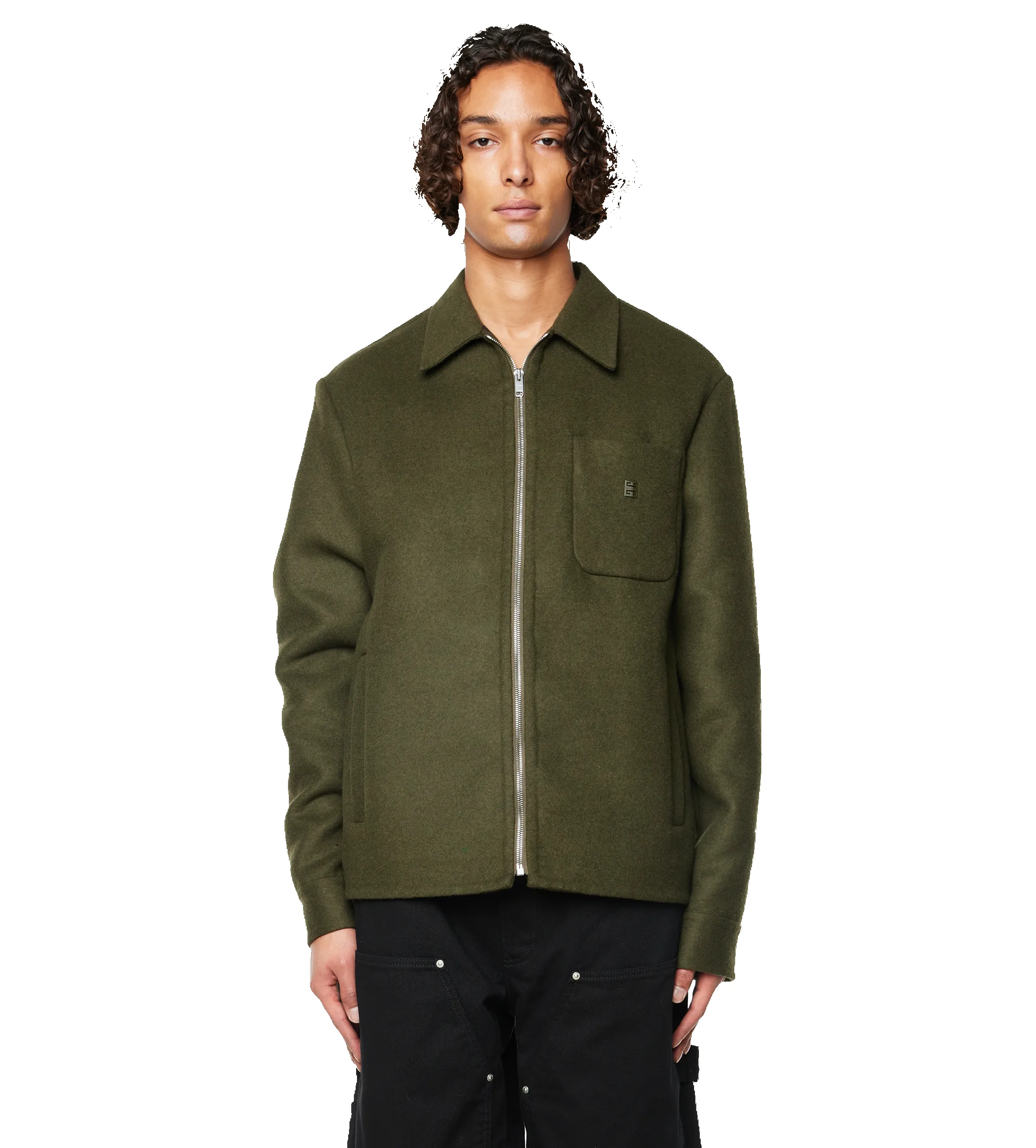 Double Face Wool Jacket Khaki sold by FOUR Amsterdam