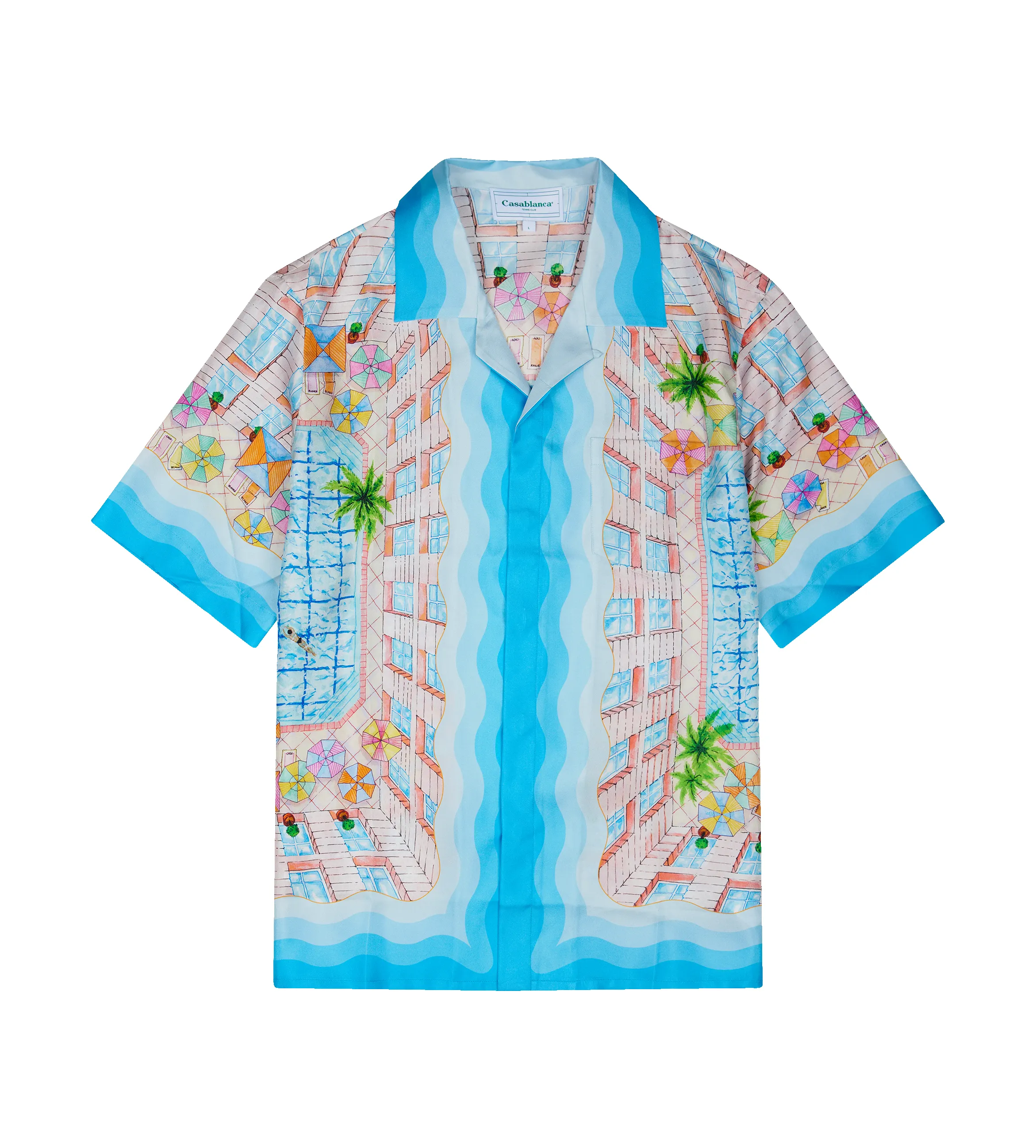 Le Plongeon Silk Shirt Blue sold by FOUR Amsterdam