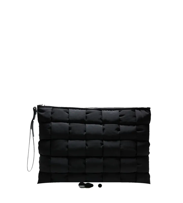 Cassette Large Flat Pouch Black made by Bottega Veneta