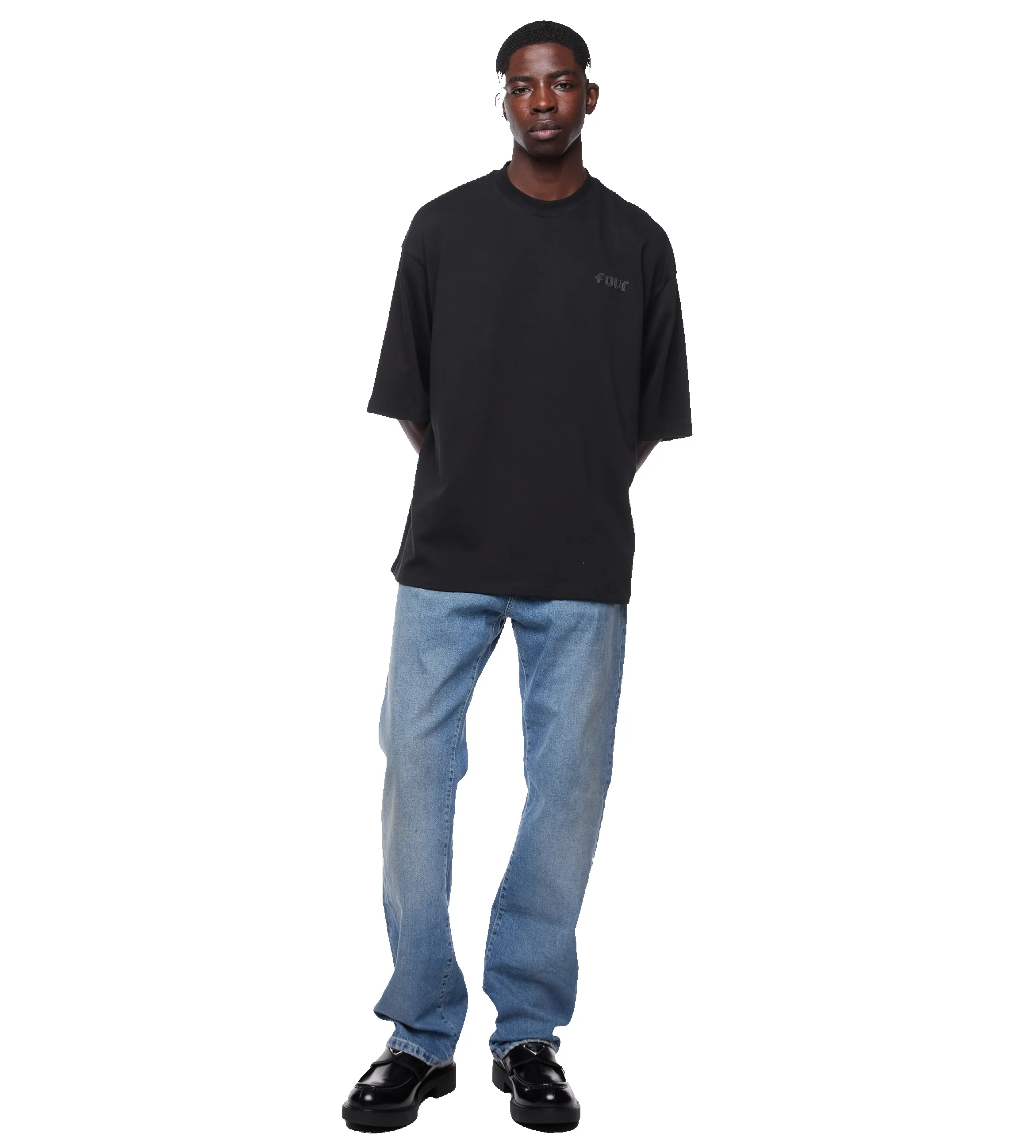 Oversized T-shirt Jet Black sold by FOUR Amsterdam product image thumbnail 3