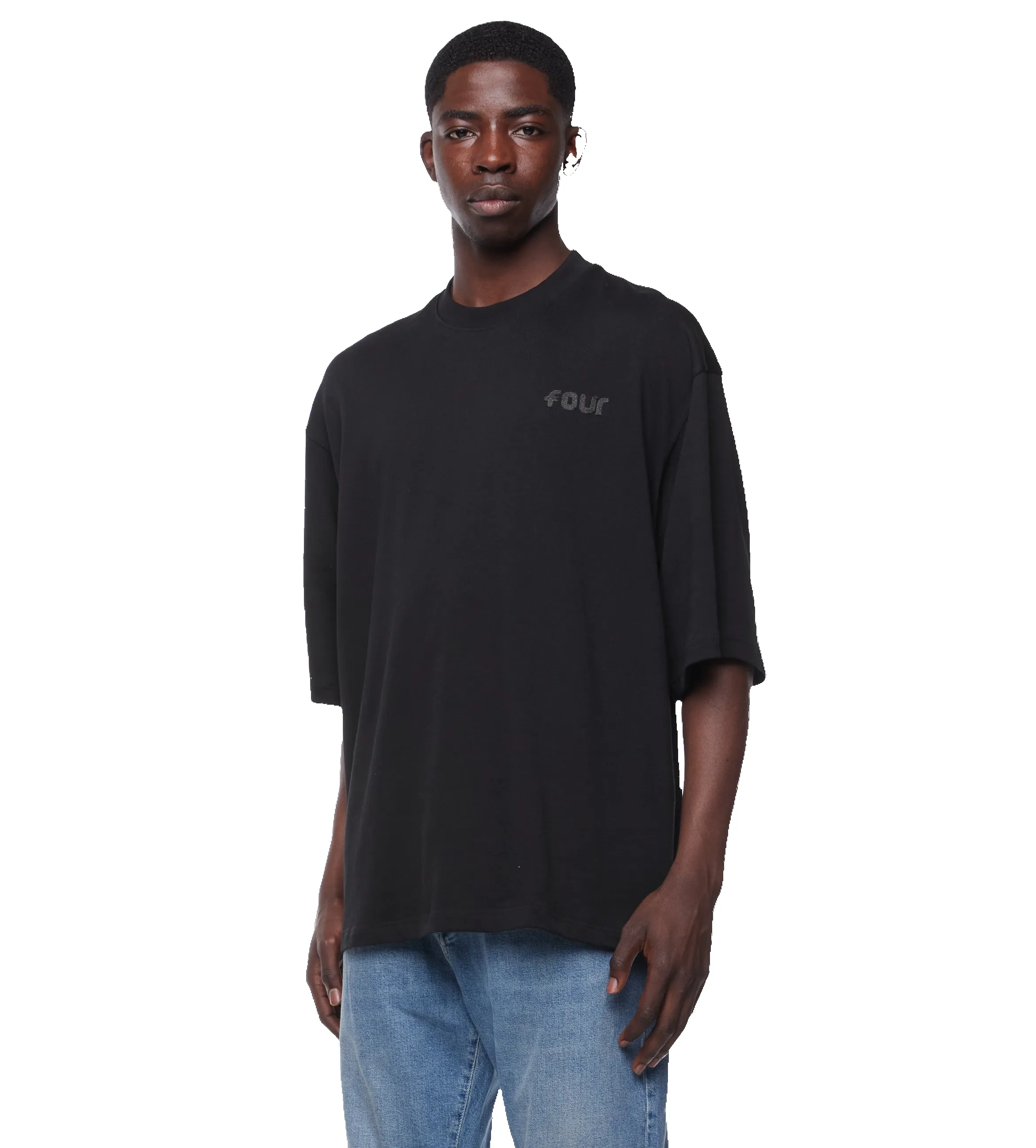 Oversized T-shirt Jet Black sold by FOUR Amsterdam product image thumbnail 4