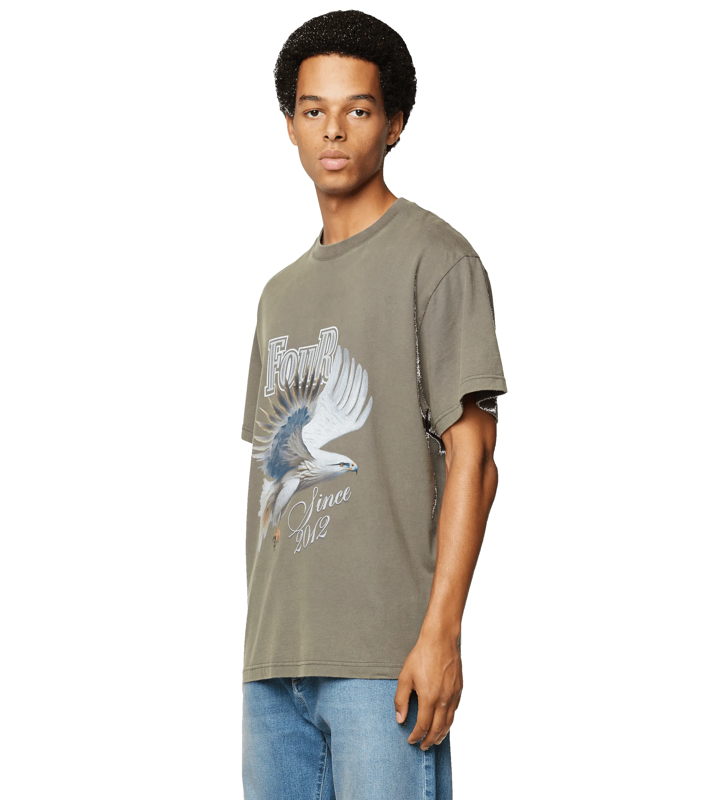 Washed T-shirt Green sold by FOUR Amsterdam product image thumbnail 4