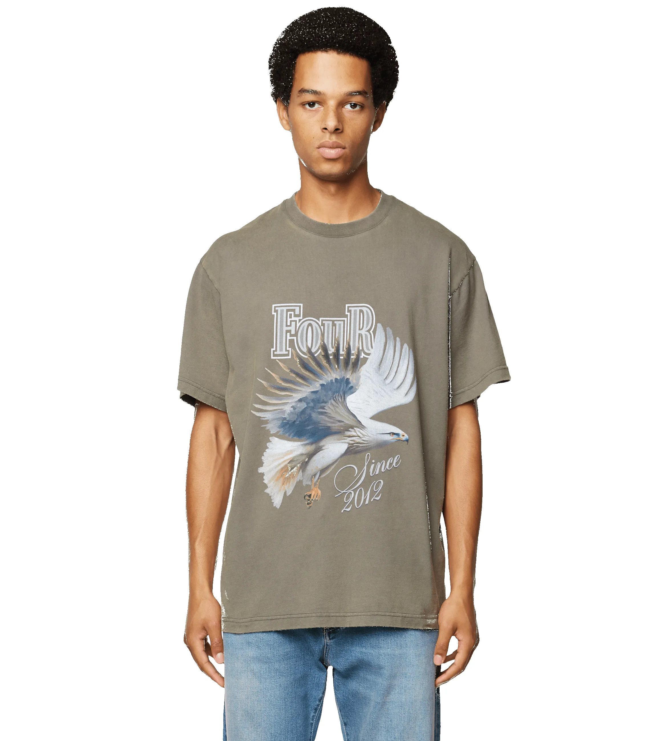 Washed T-shirt Green sold by FOUR Amsterdam