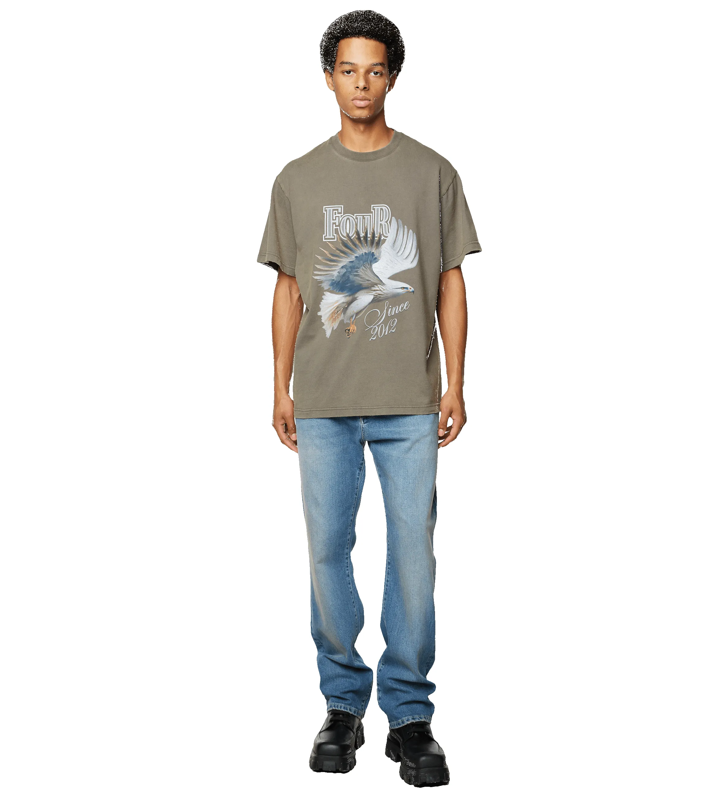 Washed T-shirt Green sold by FOUR Amsterdam product image thumbnail 2