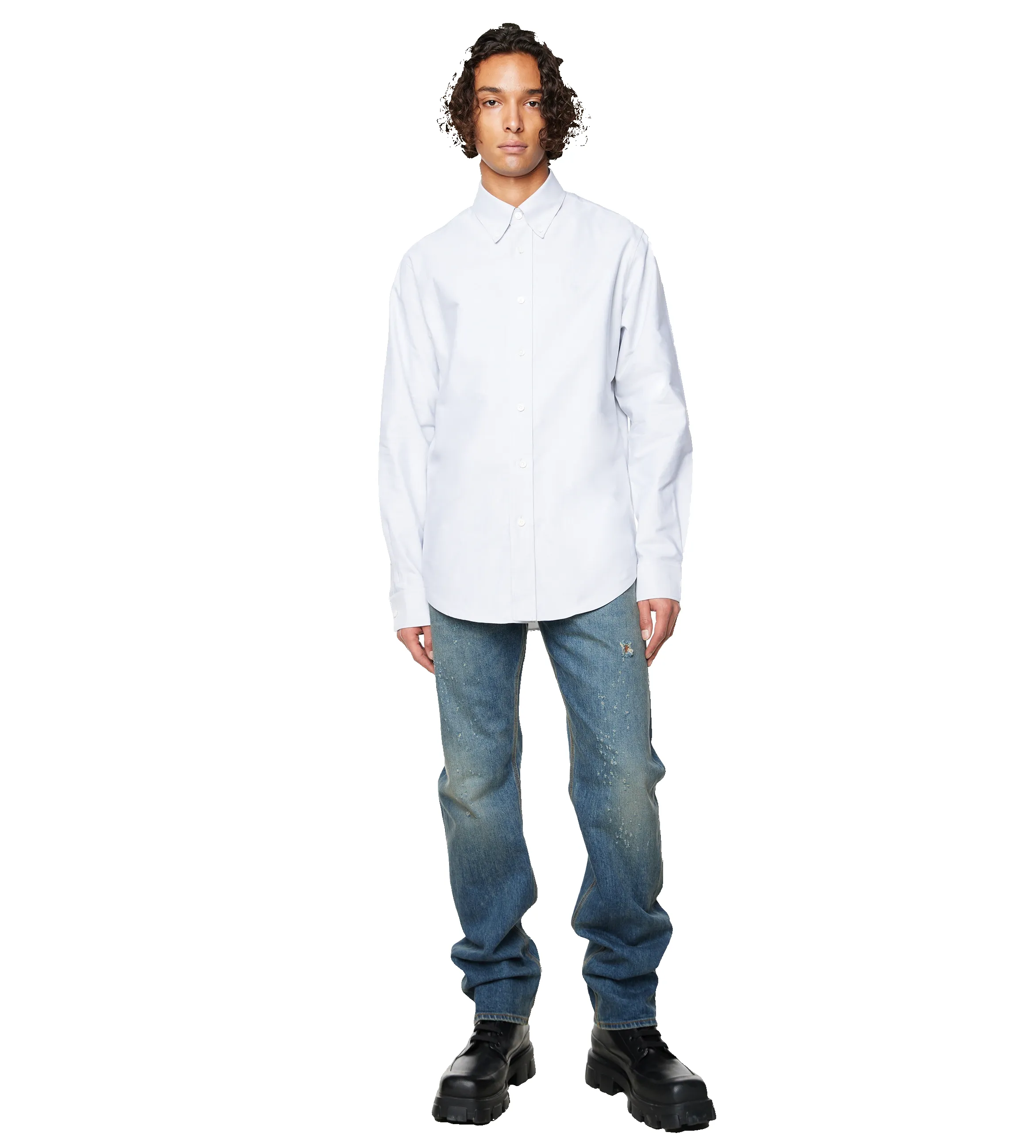 Longsleeve Cotton Shirt Grey sold by FOUR Amsterdam product image thumbnail 2