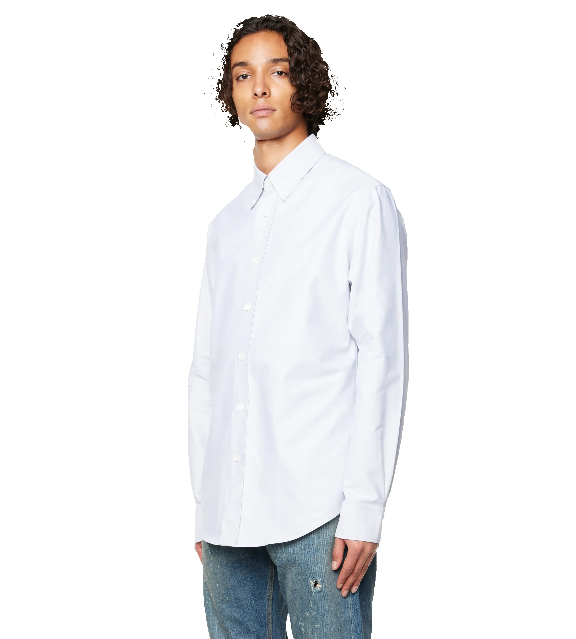 Longsleeve Cotton Shirt Grey sold by FOUR Amsterdam product image thumbnail 4