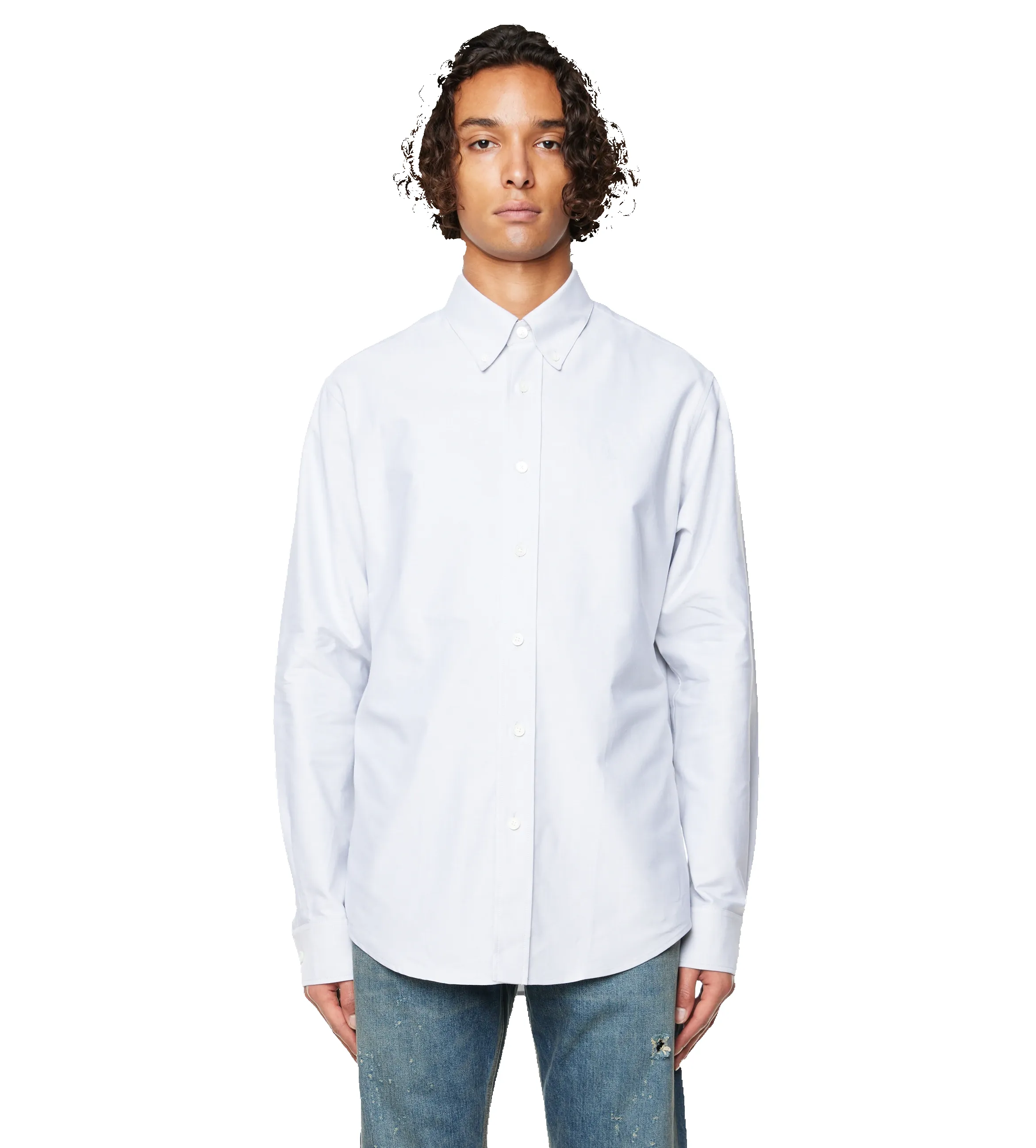 Longsleeve Cotton Shirt Grey sold by FOUR Amsterdam