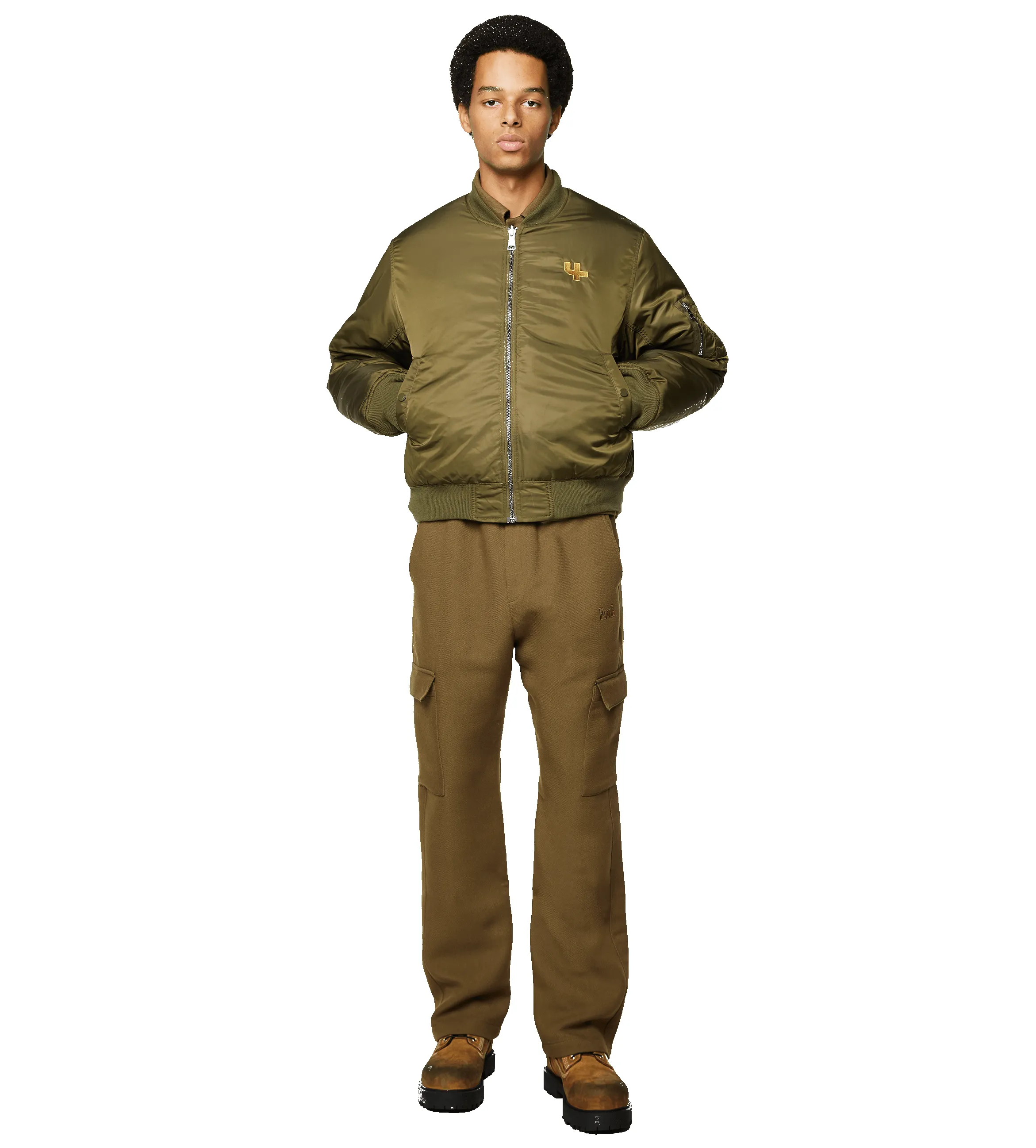 Reversible Bomber Jacket Green sold by FOUR Amsterdam product image thumbnail 5