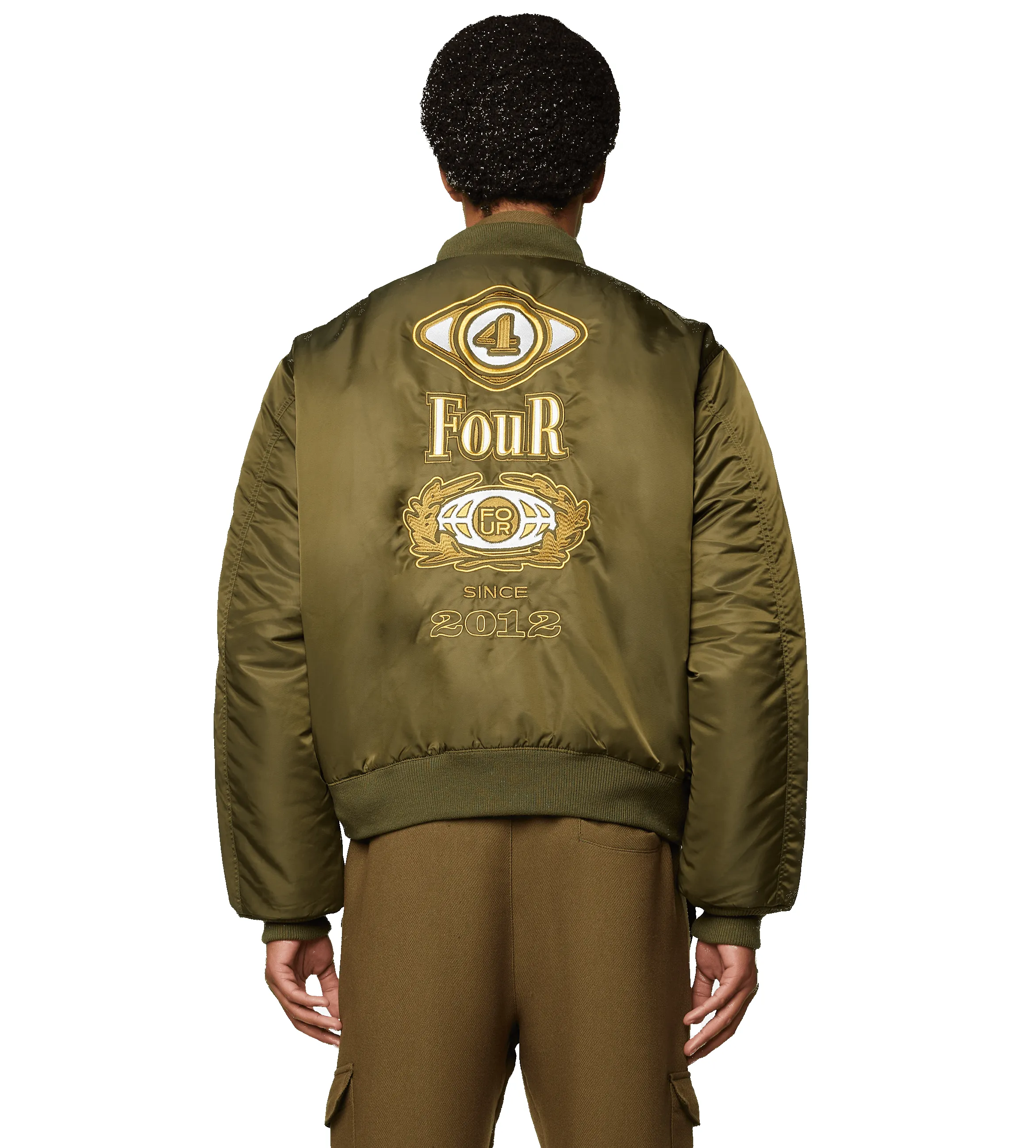 Reversible Bomber Jacket Green sold by FOUR Amsterdam product image thumbnail 3