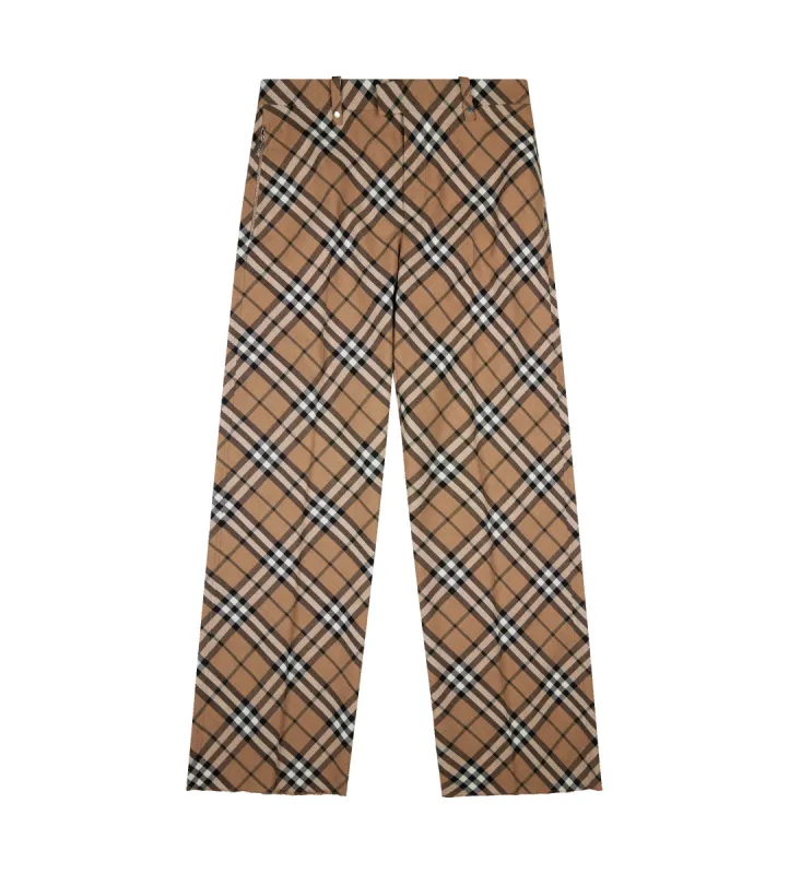 Check Wool Blend Tailored Trousers Linden sold by FOUR Amsterdam