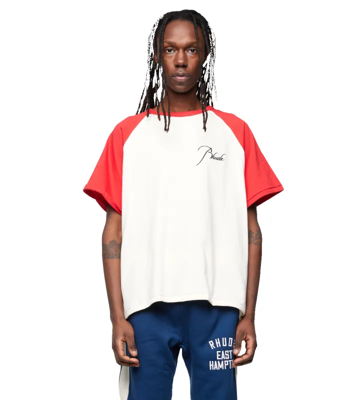 Raglan Logo Tee Red sold by FOUR Amsterdam