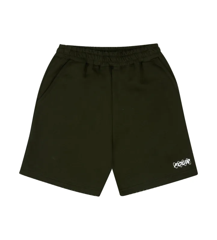 Circles Logo Shorts Army Green sold by FOUR Amsterdam