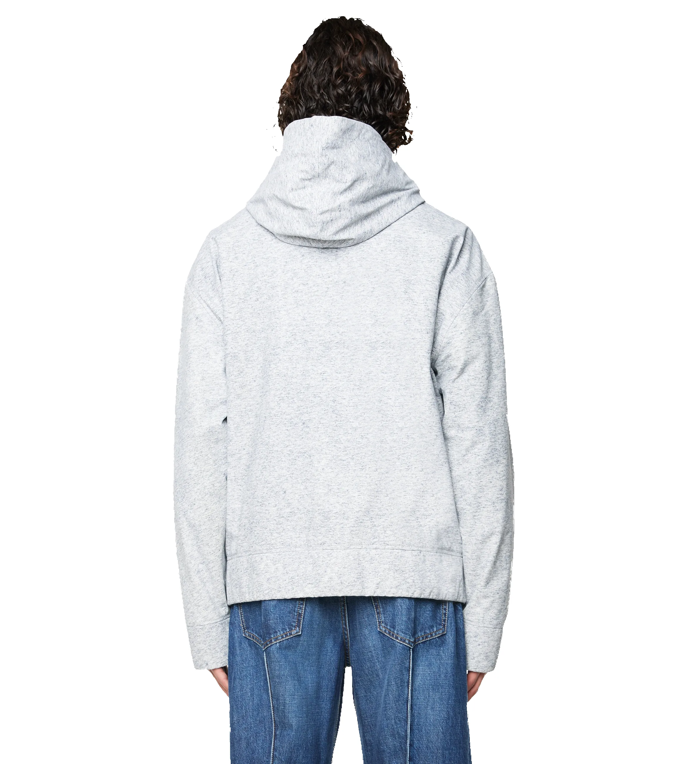 Printed Leather Jersey Hoodie Light Grey sold by FOUR Amsterdam product image thumbnail 3