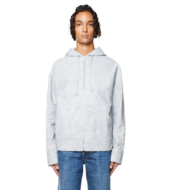 Printed Leather Jersey Hoodie Light Grey sold by FOUR Amsterdam