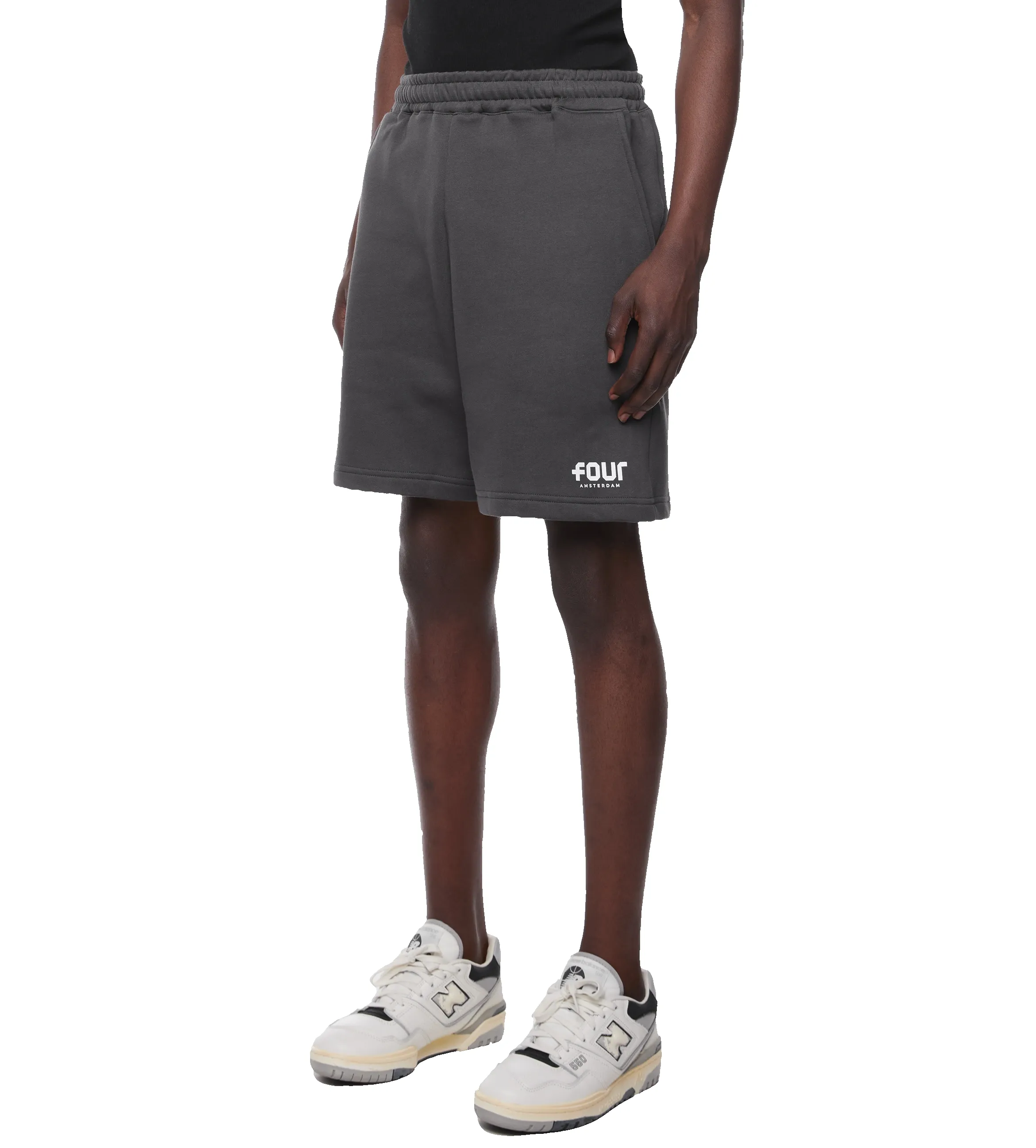 Logo Shorts Asphalt sold by FOUR Amsterdam product image thumbnail 4