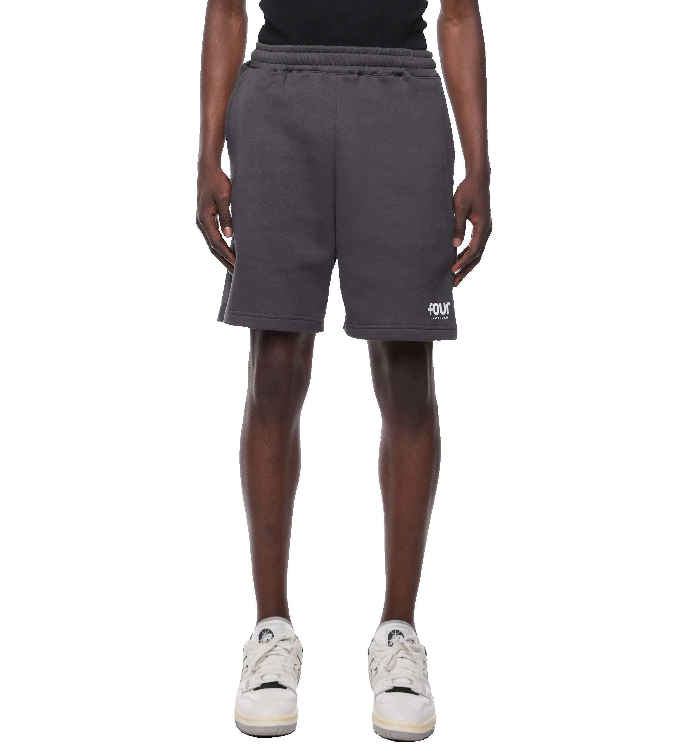 Logo Shorts Asphalt sold by FOUR Amsterdam product image thumbnail 3