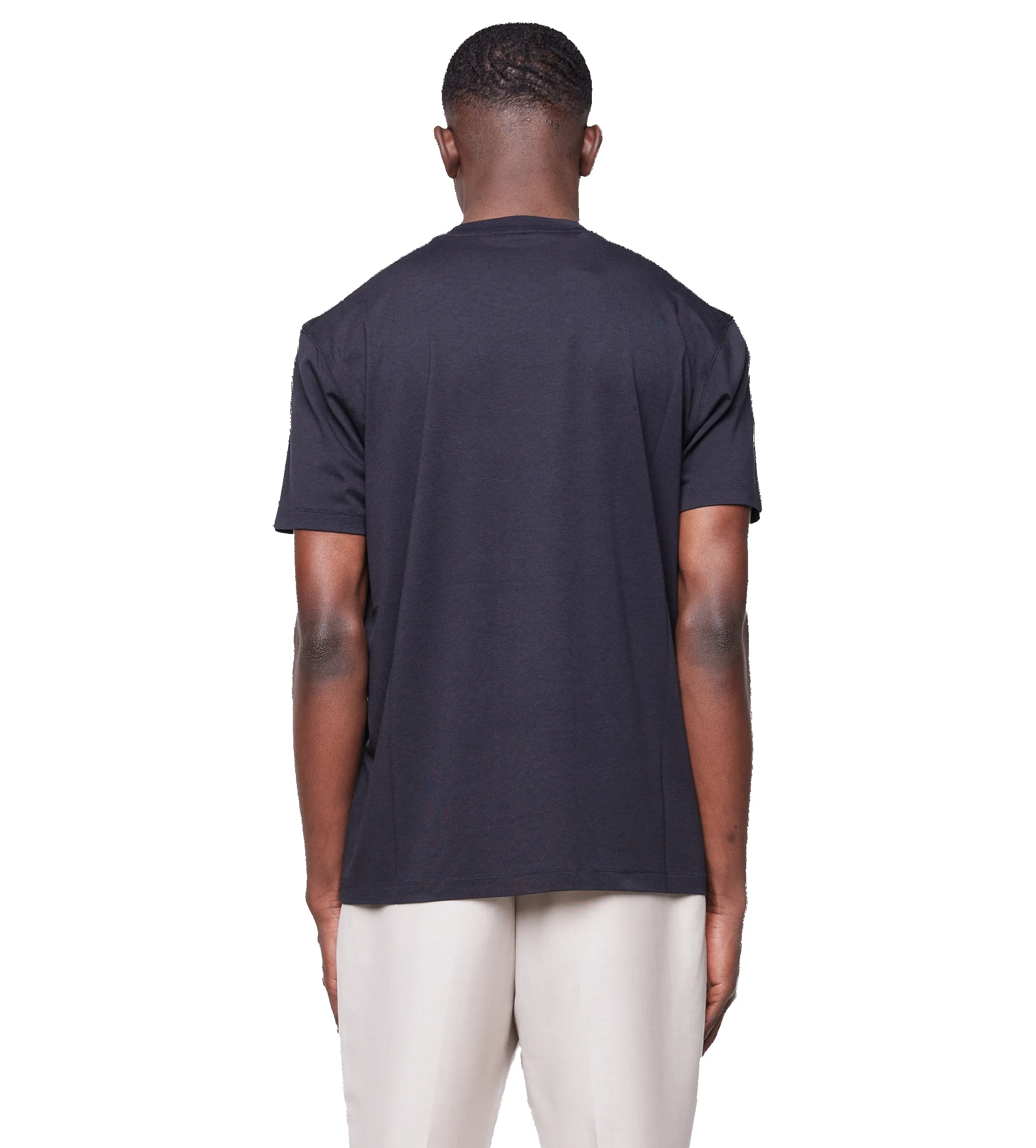 Solid Color Crewneck T-shirt Black sold by FOUR Amsterdam product image thumbnail 3