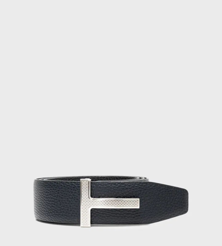 Reversible Full-Grain Leather Belt Navy Black made by Tom Ford