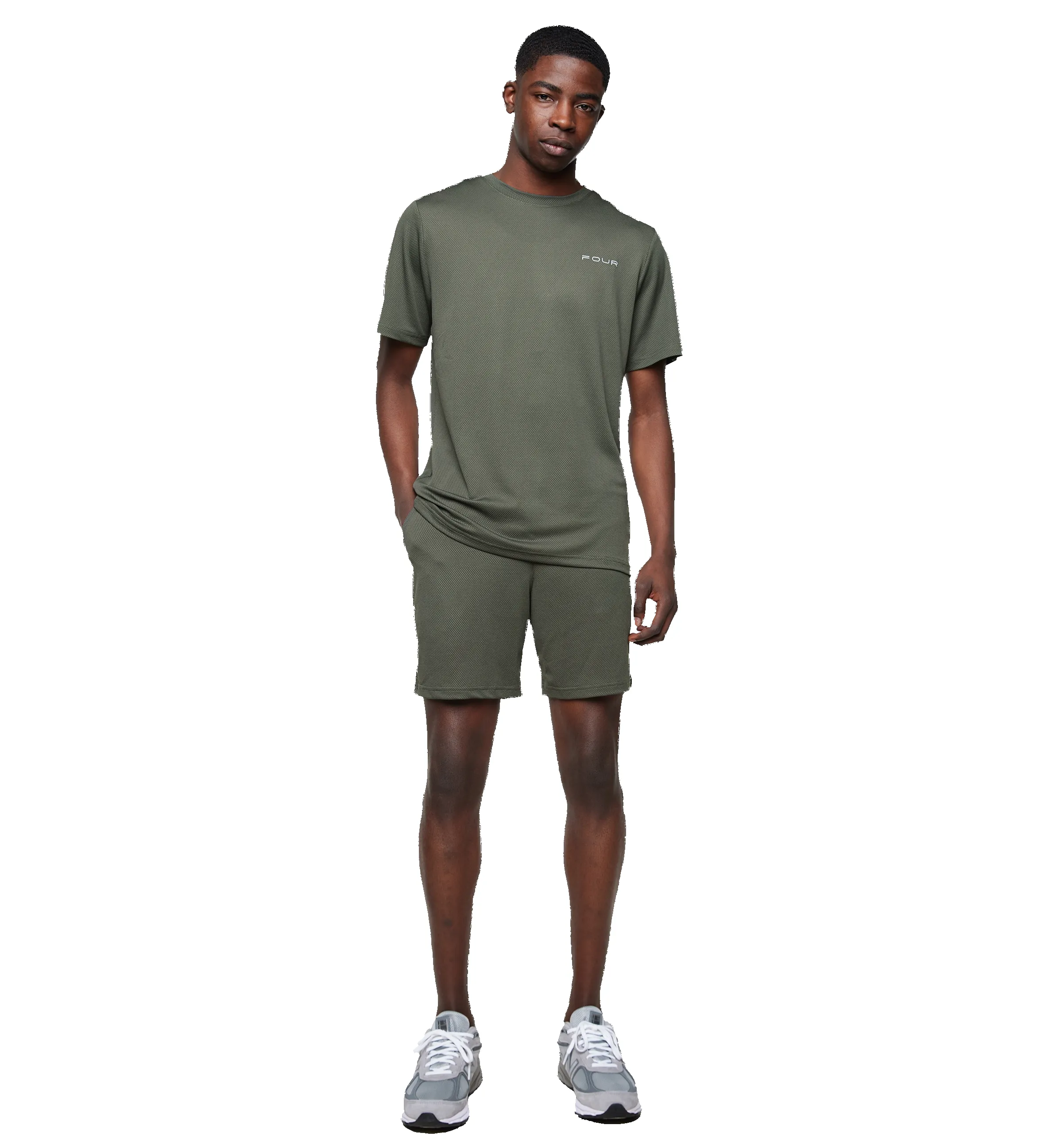 Sportswear T-shirt Army Green sold by FOUR Amsterdam product image thumbnail 2