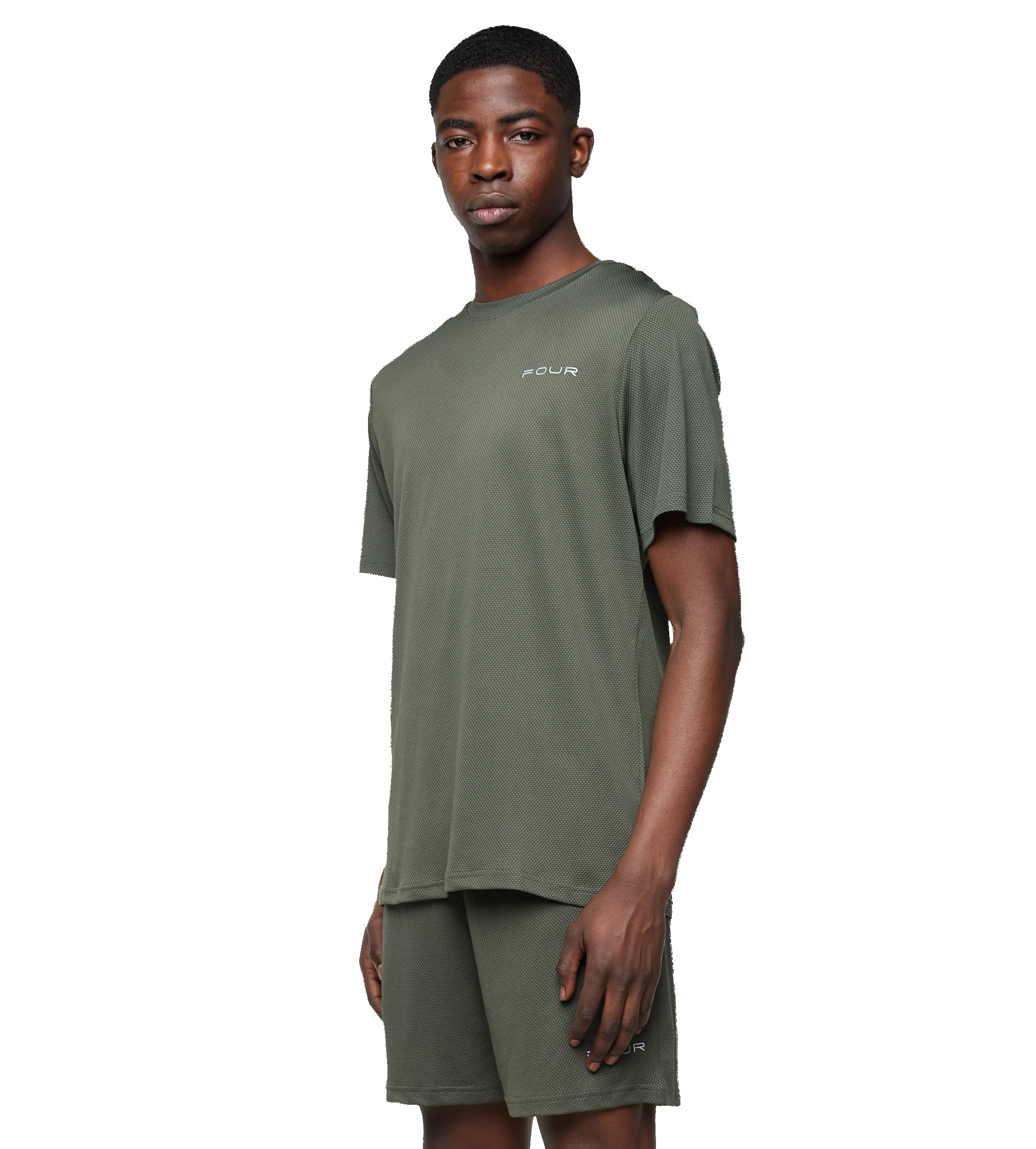 Sportswear T-shirt Army Green sold by FOUR Amsterdam product image thumbnail 4