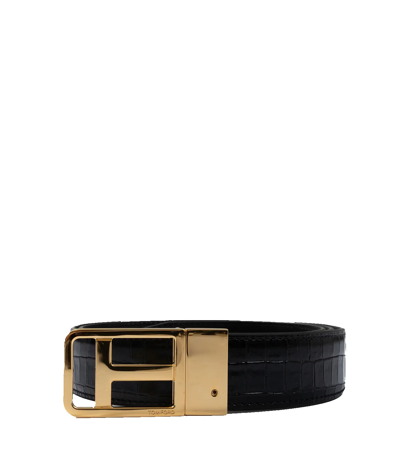 T-buckle Crocodile-embossed Belt sold by FOUR Amsterdam