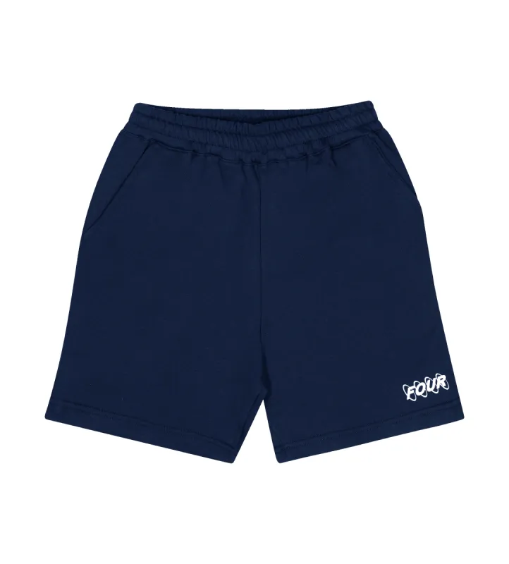Circles Logo Shorts Marine Blue sold by FOUR Amsterdam