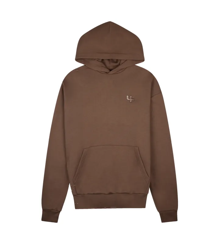 Outline Logo Hoodie Coffee Quartz sold by FOUR Amsterdam