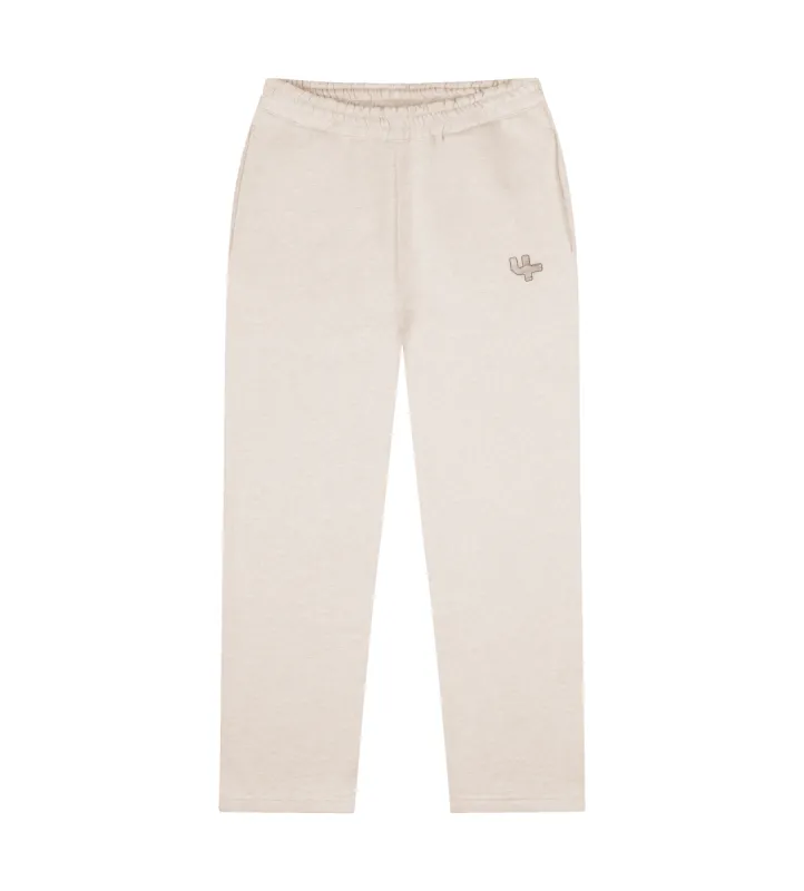 Outline Logo Straight Leg Pants Sand Melange sold by FOUR Amsterdam