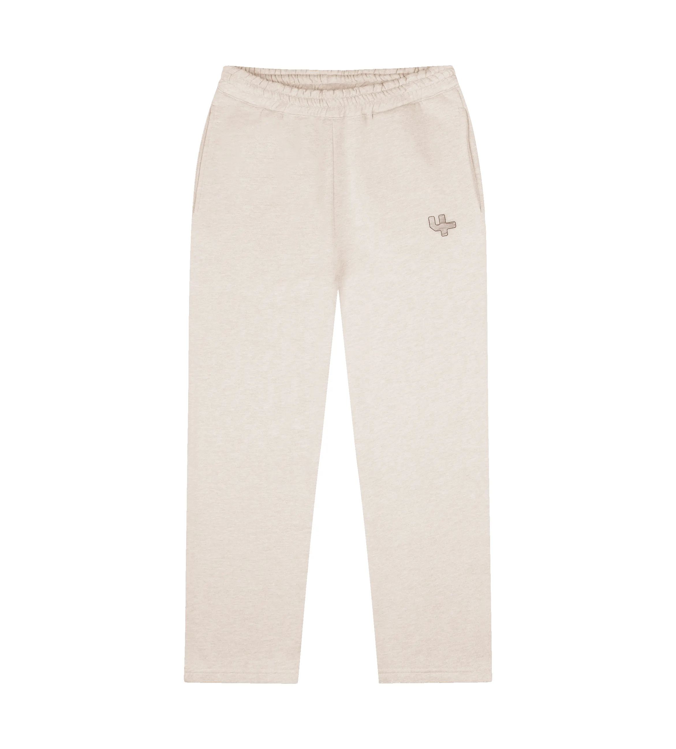 Outline Logo Straight Leg Pants Sand Melange sold by FOUR Amsterdam