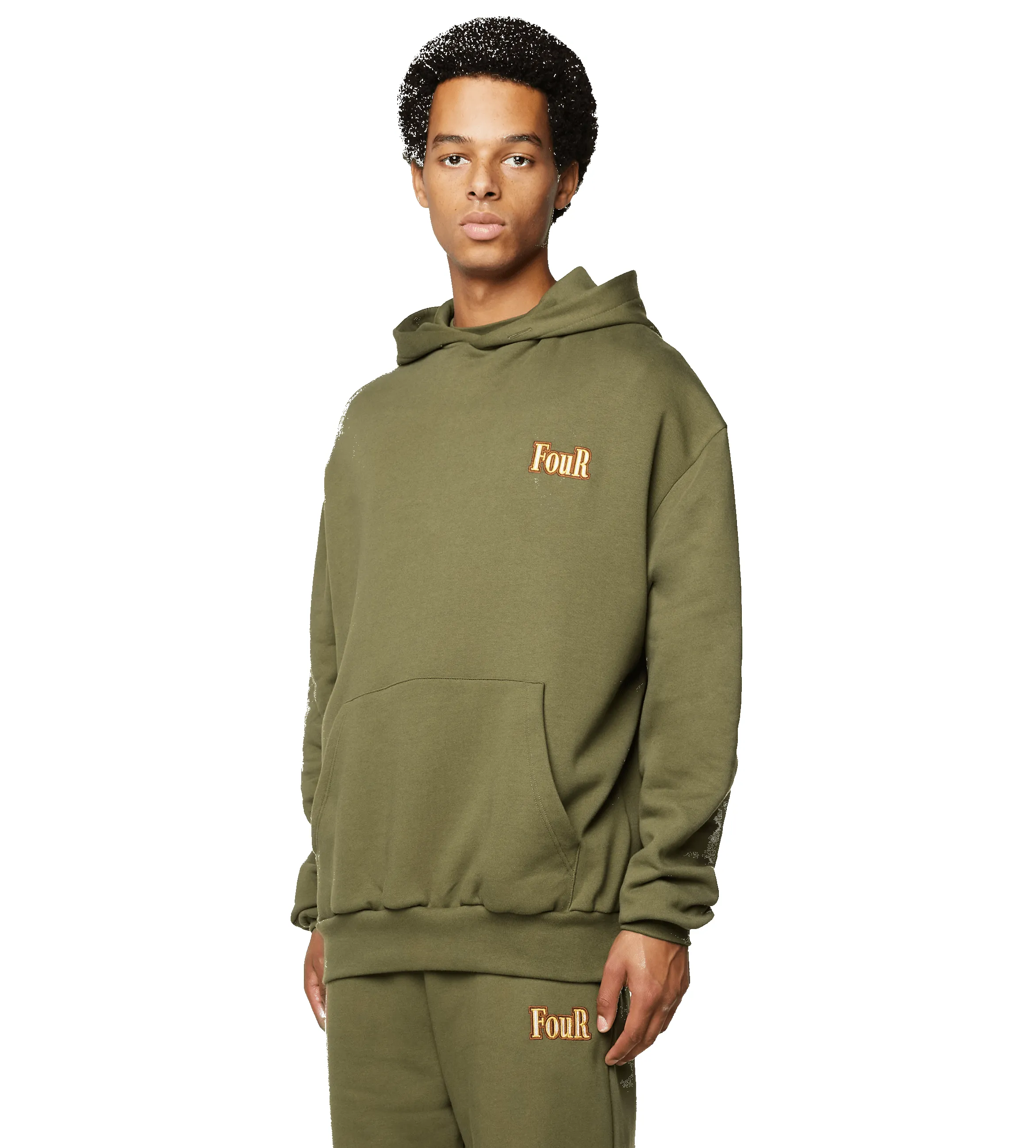 Hoodie Olive Night sold by FOUR Amsterdam product image thumbnail 4