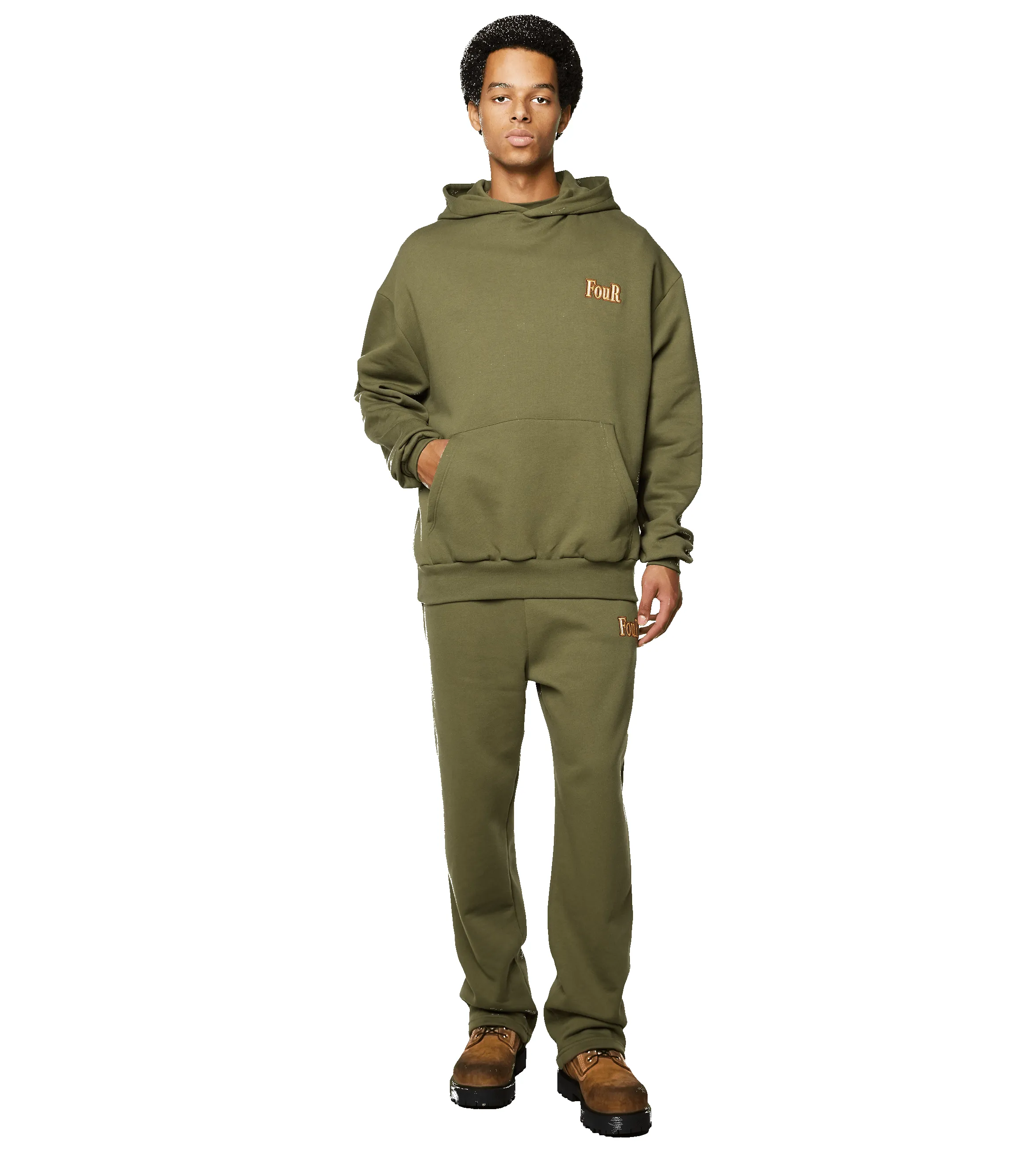 Hoodie Olive Night sold by FOUR Amsterdam product image thumbnail 2