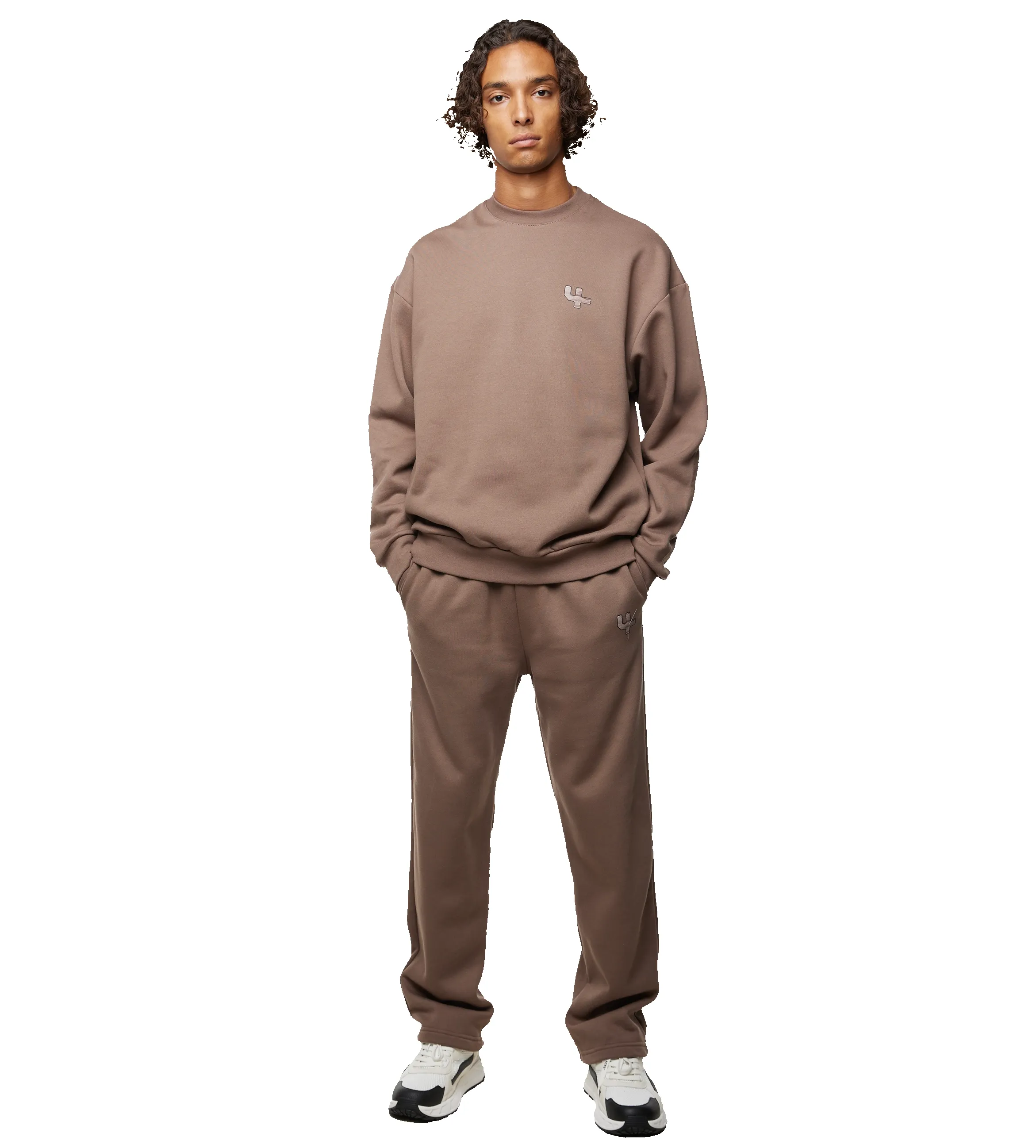 Outline Logo Crewneck Coffee Quartz sold by FOUR Amsterdam product image thumbnail 3