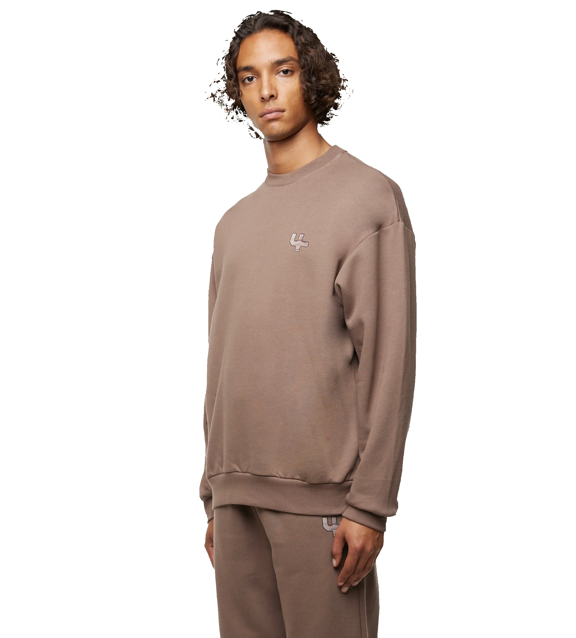 Outline Logo Crewneck Coffee Quartz sold by FOUR Amsterdam product image thumbnail 4