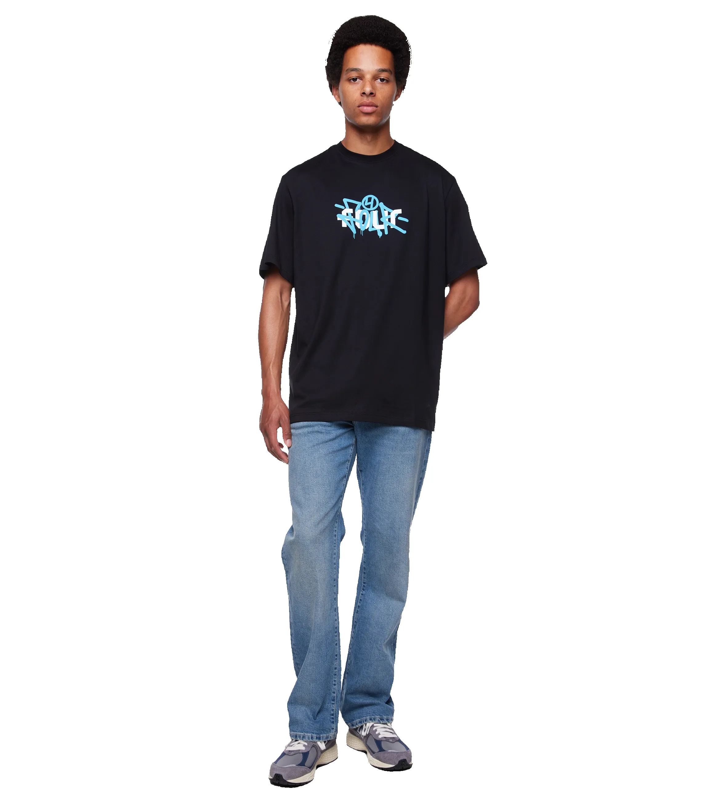 Graffiti T-shirt Black sold by FOUR Amsterdam product image thumbnail 2