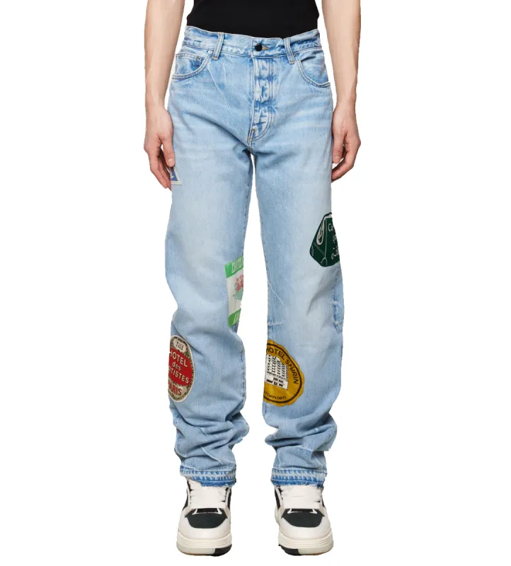Patched Straight Jeans Perfect Indigo sold by FOUR Amsterdam