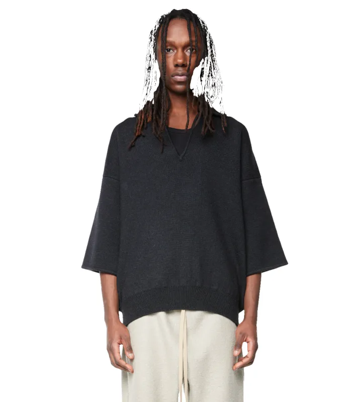 Wool 3/4 Sleeve Polo Sweater sold by FOUR Amsterdam