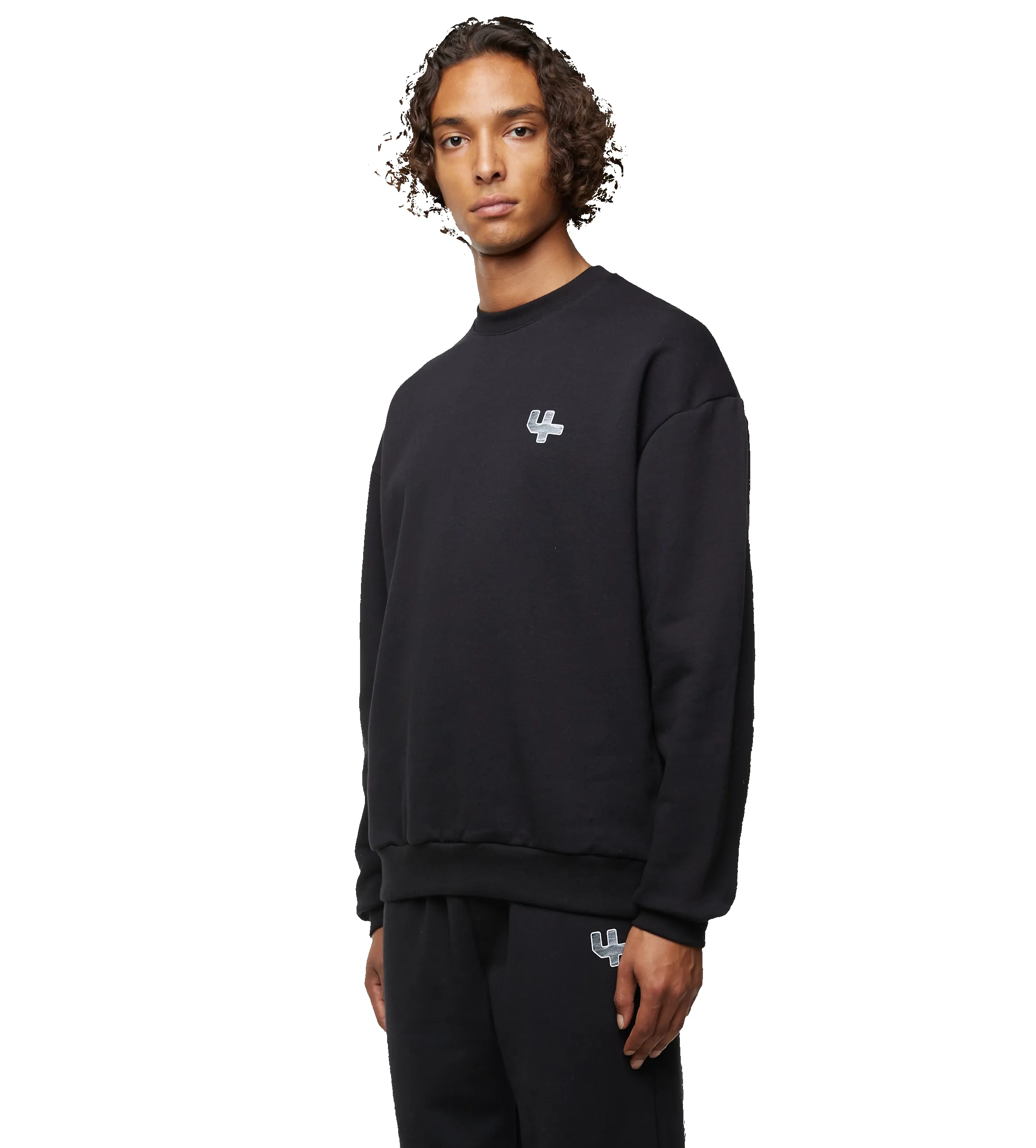 Outline Logo Crewneck Black sold by FOUR Amsterdam product image thumbnail 4